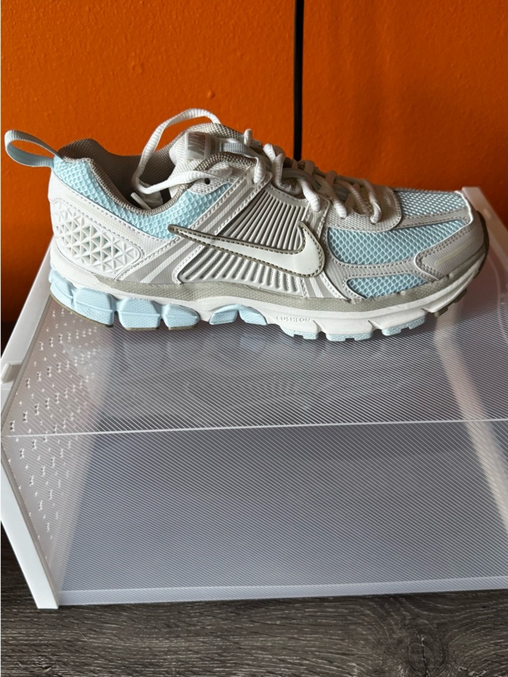 Nike Women's Athletic Sneakers in White and Light Blue